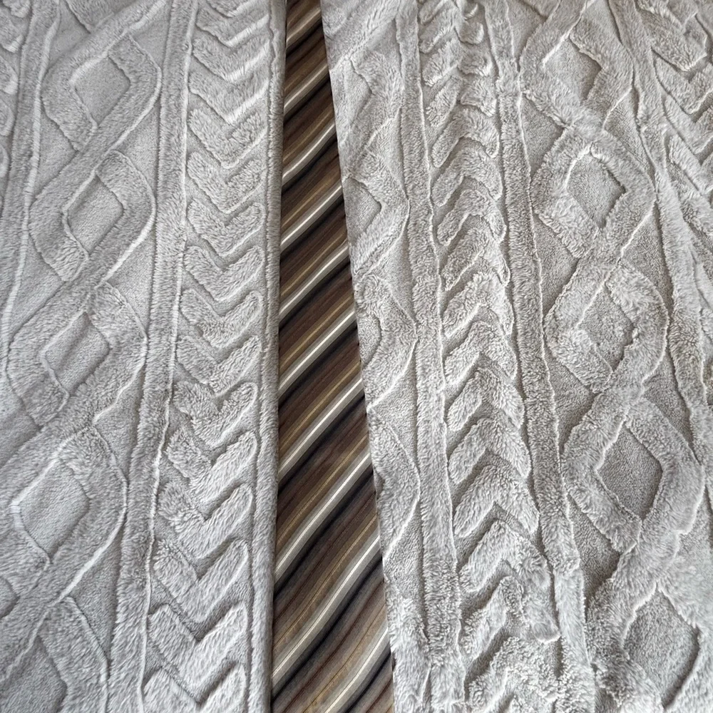 John Ashford 100% Silk Brown and Tan Striped Tie